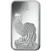 Pamp Suisse Lunar Rooster 1oz Silver Bar FrontA